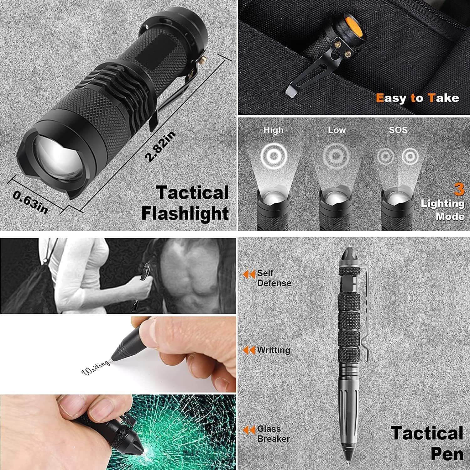 14in1 Outdoor Emergency Survival Gear Kit Camping Hiking Survival Gear Tools Kit Survival Gear And Equipment, Outdoor Fishing Hunting Camping Accessories - DBMP (Electronics And More Store)