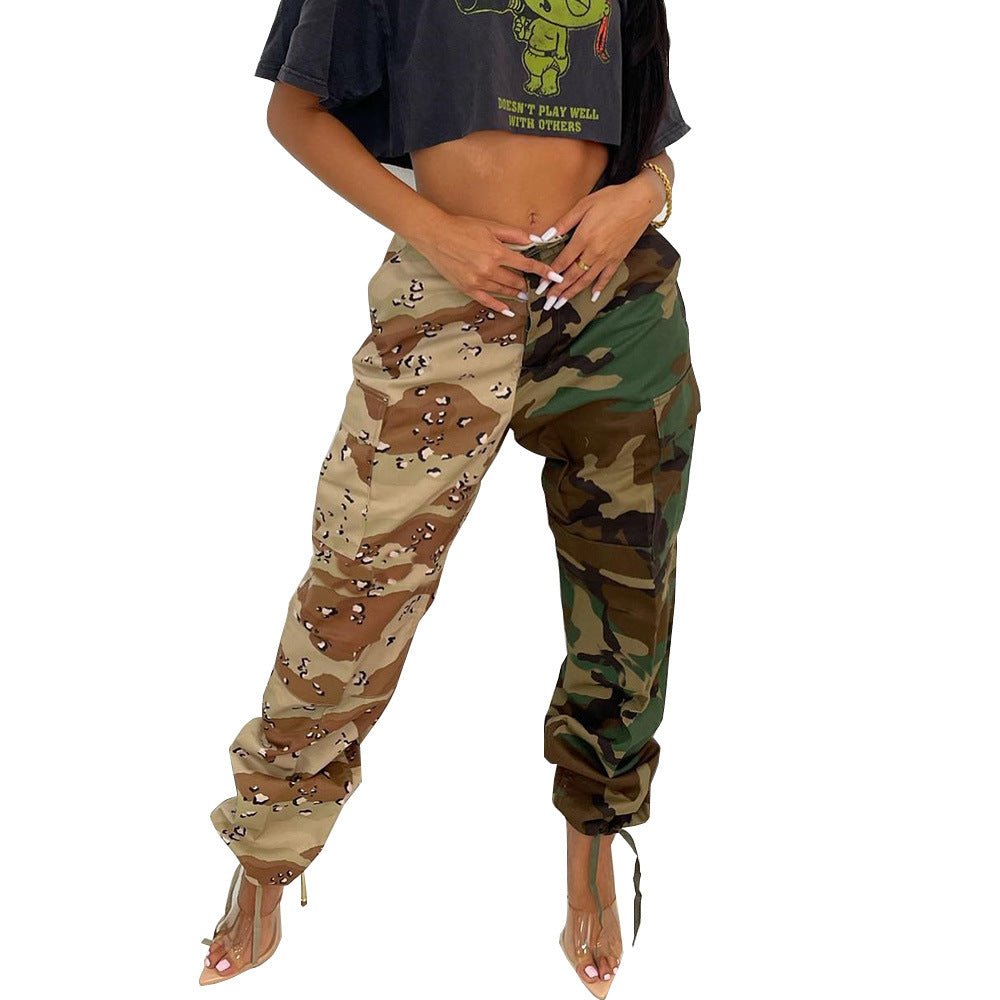 Denim Casual Camouflage Color - block Pants - DBMP (Electronics And More Store)