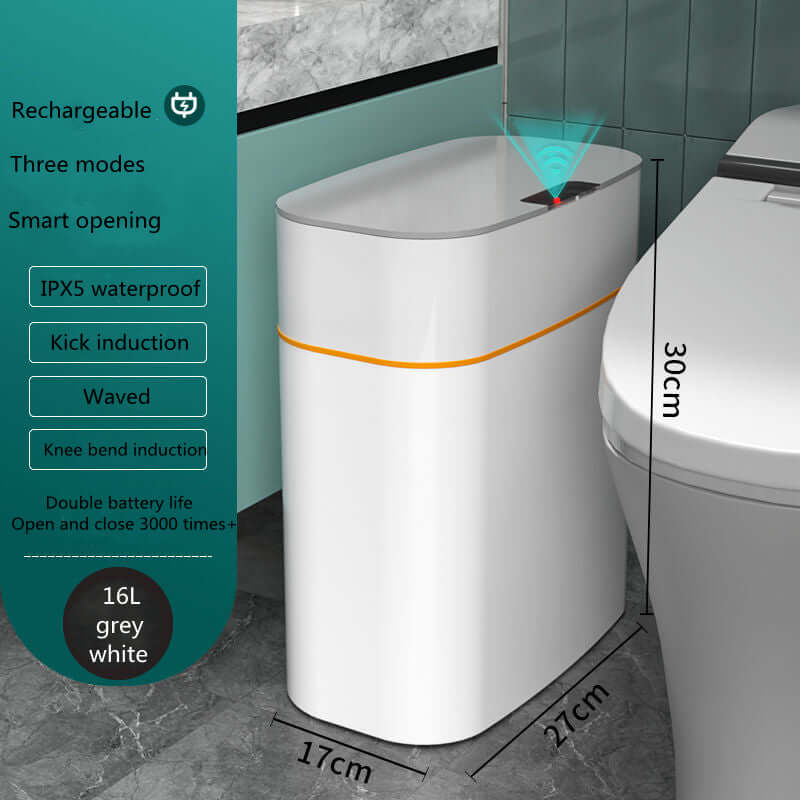 Smart Trash Can With Lid For Bedroom And Living Room Kitchen Storage Box Trash Can Induction Small Car Box Automatic Smart Dustbin Smart Trash Bin - DBMP (Electronics And More Store)