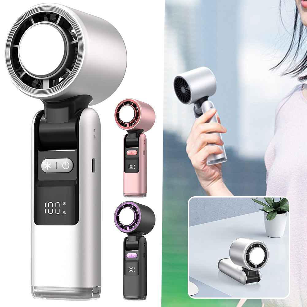 Turbos Chilled Ice Sensation Cold Fan Super Mini Turbos Speed Fan USB Powered Digital Display For Outdoor Camping Travel - DBMP Shop