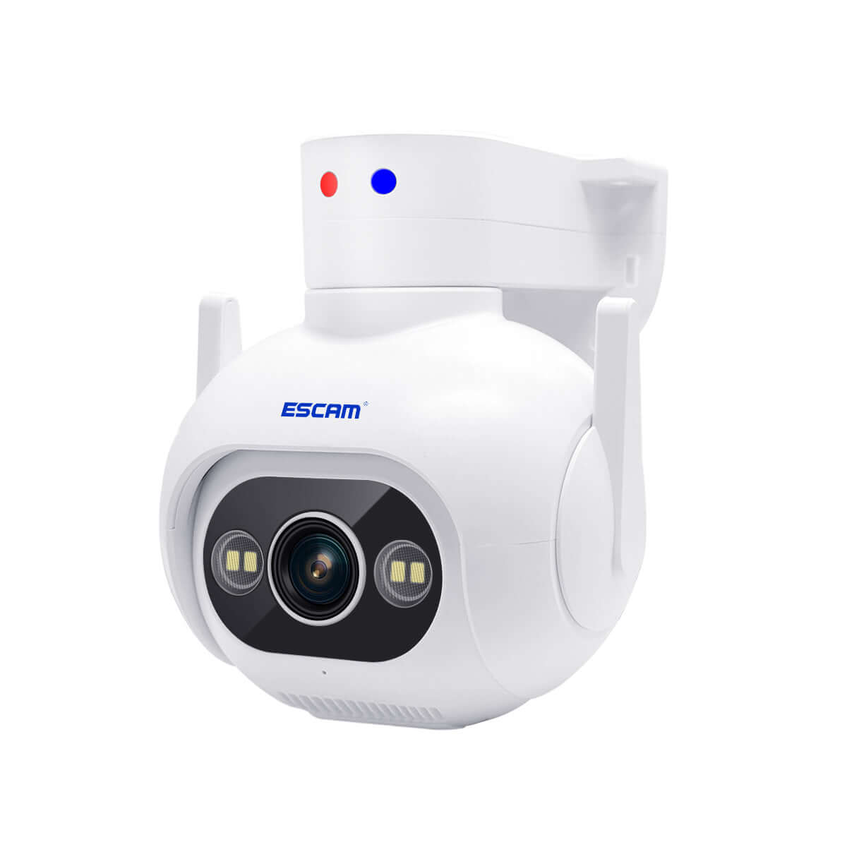 Intelligent color camera with night vision, wall-mounted design, digital zoom, and waterproof IP66 rating.