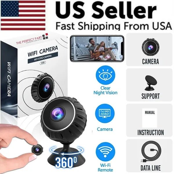 Mini Hidden Spy Nanny Camera Wireless Nanny Cam WiFi Home Security HD 1080P DVR - DBMP (Electronics And More Store)