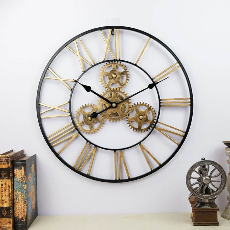 American Antique Iron Gear Wall Clock - DBMP (Electronics And More Store)
