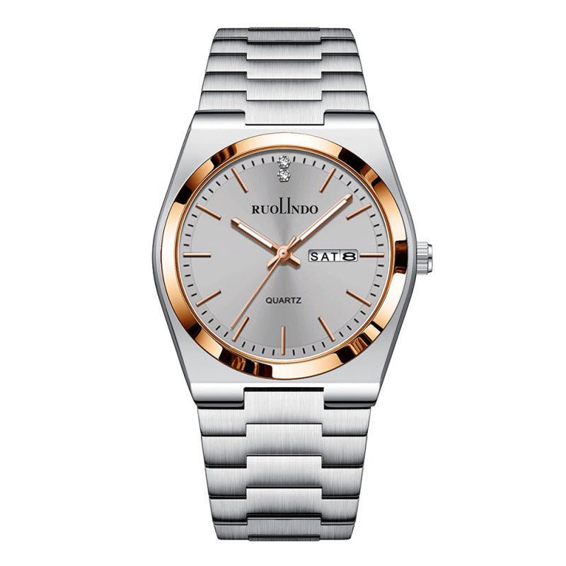Ultra-thin Butterfly-clasp Steel-band Quartz Mens Watch - DBMP Shop