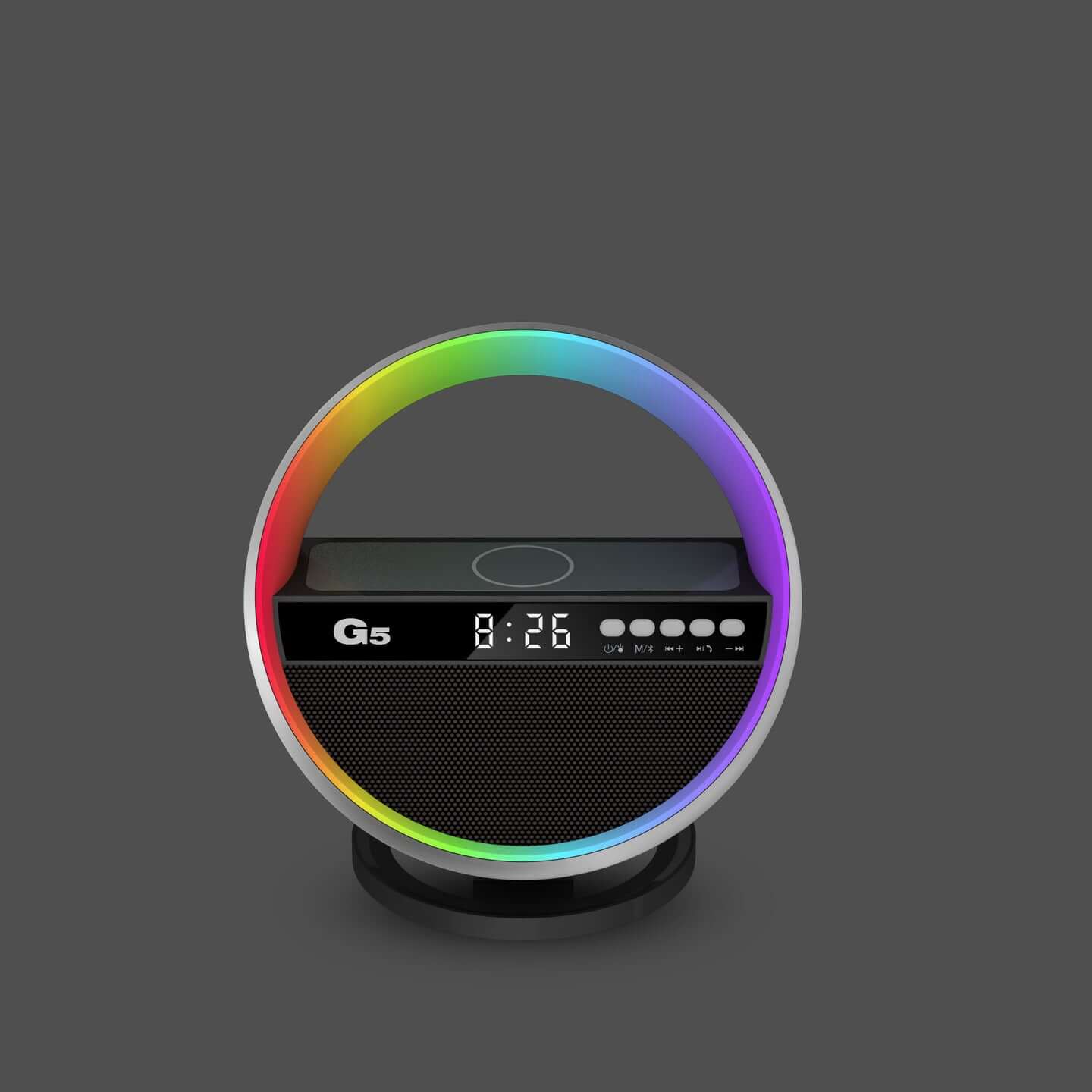 2024 New Multifunction RGB Night Light Wireless Charger Bluetooth Speaker Large G Ambience Light Home Decor - DBMP (Electronics And More Store)