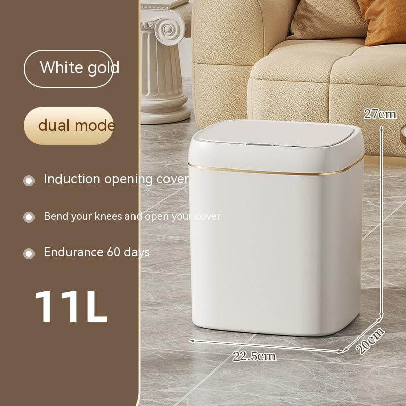 Smart Trash Can With Lid For Bedroom And Living Room Kitchen Storage Box Trash Can Induction Small Car Box Automatic Smart Dustbin Smart Trash Bin - DBMP (Electronics And More Store)
