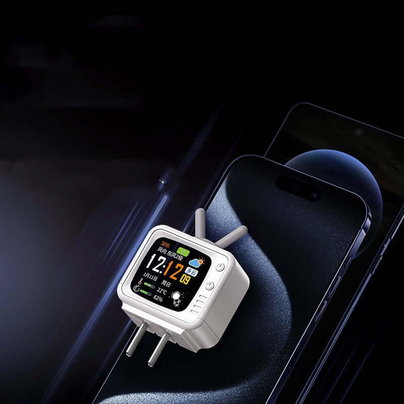 High-power mobile phone charging plug in white, designed for fast charging with Type-C interface.