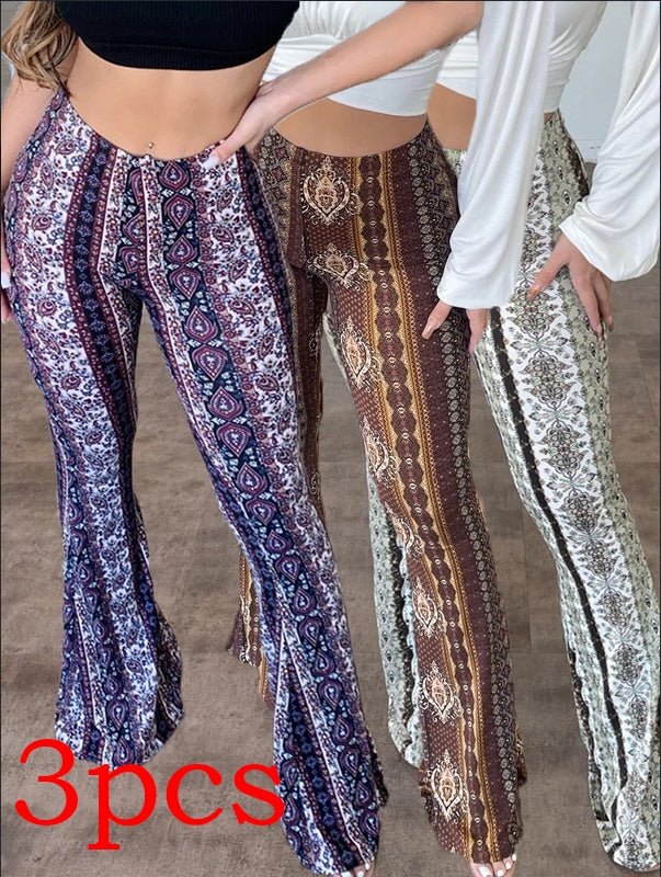 High Elastic Tight Pants Slim Sexy Print Trousers Womens Clothing - DBMP Shop