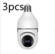 WiFi bulb camera with 4X zoom, 1080P resolution, suitable for home security and monitoring.