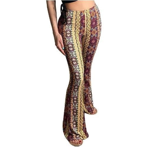 High Elastic Tight Pants Slim Sexy Print Trousers Womens Clothing - DBMP Shop