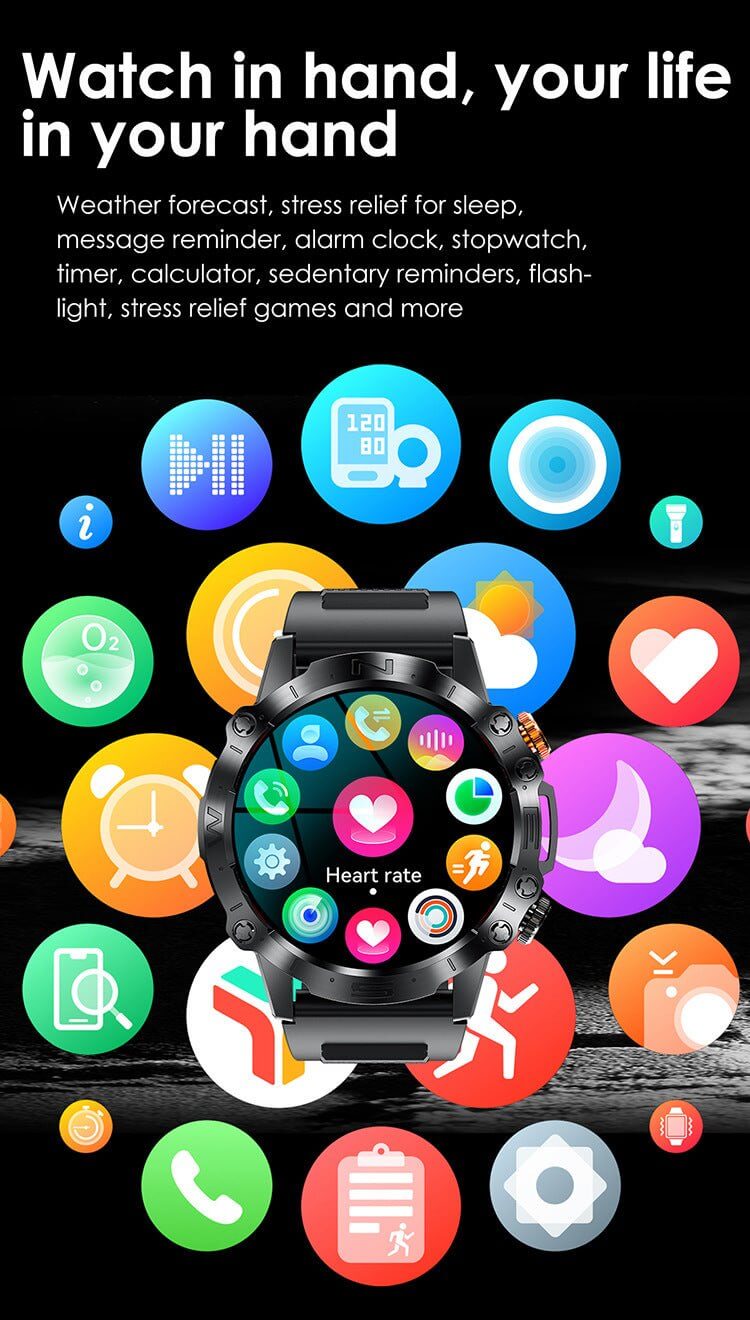 K59 Bluetooth Large Battery Outdoor Sport Smart Watch - DBMP (Electronics And More Store)