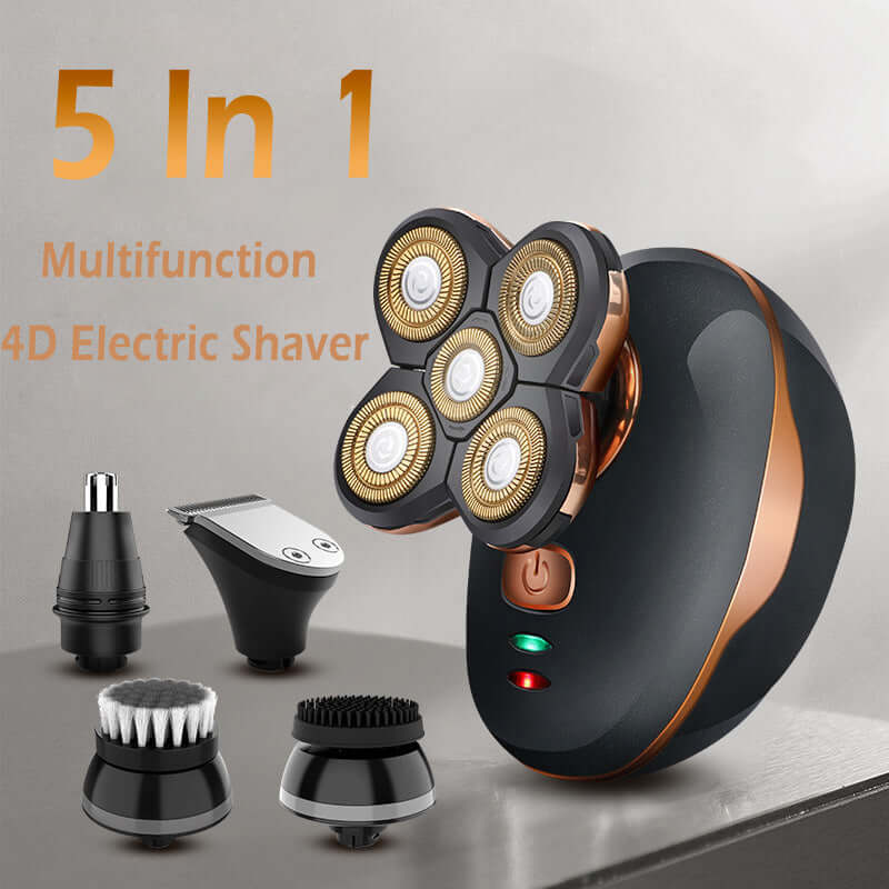 Multifunction 4D Electric Shaver 5 In 1 Men's Razor Beard Shaving Machine Trimmer Clipper Hair Cutting Removal Machine Barber - DBMP (Electronics And More Store)