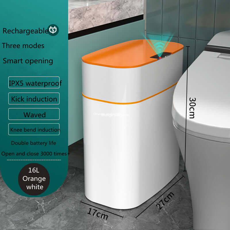 Smart Trash Can With Lid For Bedroom And Living Room Kitchen Storage Box Trash Can Induction Small Car Box Automatic Smart Dustbin Smart Trash Bin - DBMP (Electronics And More Store)