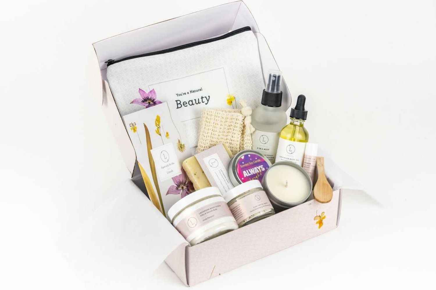 Spa Gift Box, Natural Lavender Bath & Body Relaxing Package for Friend - DBMP Shop