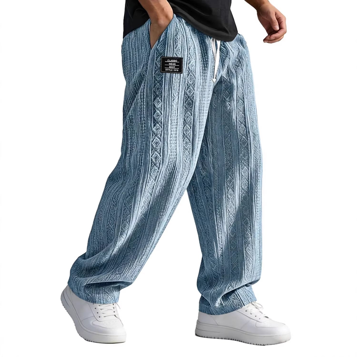 European And American Style Pocketed Straight - Leg Loose Lace - Up Sporty Casual Pants For SpringSummer - DBMP Shop