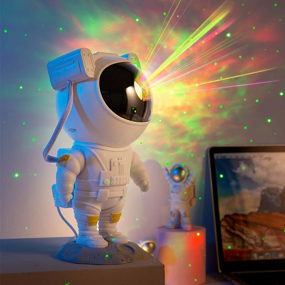 Creative Astronaut Galaxy Starry Sky Projector Nightlight USB Atmospher Bedroom Table Lamp - DBMP (Electronics And More Store)