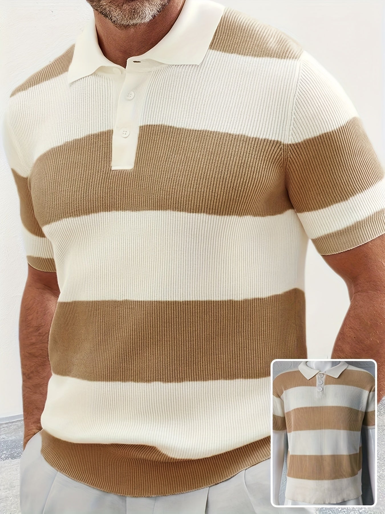 Mens Clothing Summer Fashion Lapel Sweater Short Sleeve Men Clothing Men Wears - DBMP Shop