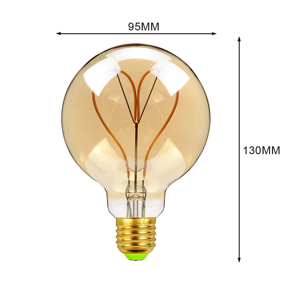 Led Bulbs Vintage Light Bulb G125 Stone Big Globe Bulb 4W Dimmable 220V 110V Led Filament Decorative Edison Bulb - DBMP (Electronics And More Store)
