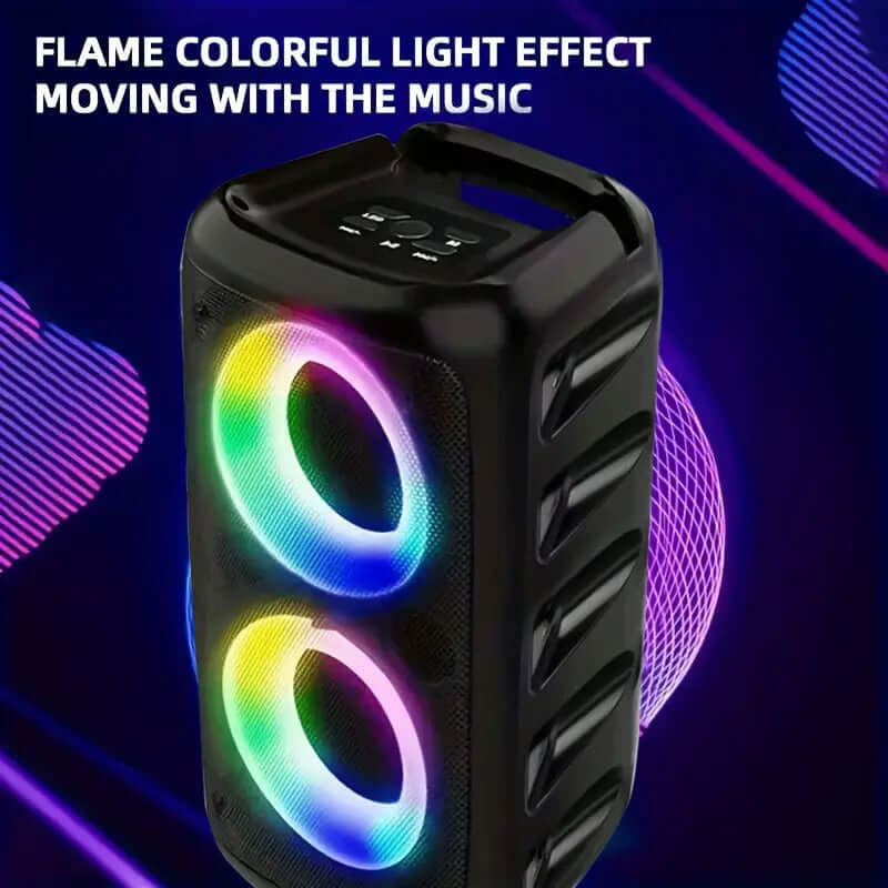 Wireless Speaker With Subwoofer, Large Boombox Speaker, Stereo Speaker, Subwoofer, Outdoor Wireless Speaker, Party Disco Light, TWS, TF, AUX - DBMP (Electronics And More Store)