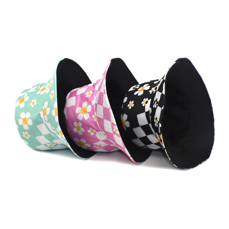Korean Style Chessboard Plaid Spring And Summer New Bucket Hat Sun-proof - DBMP Shop