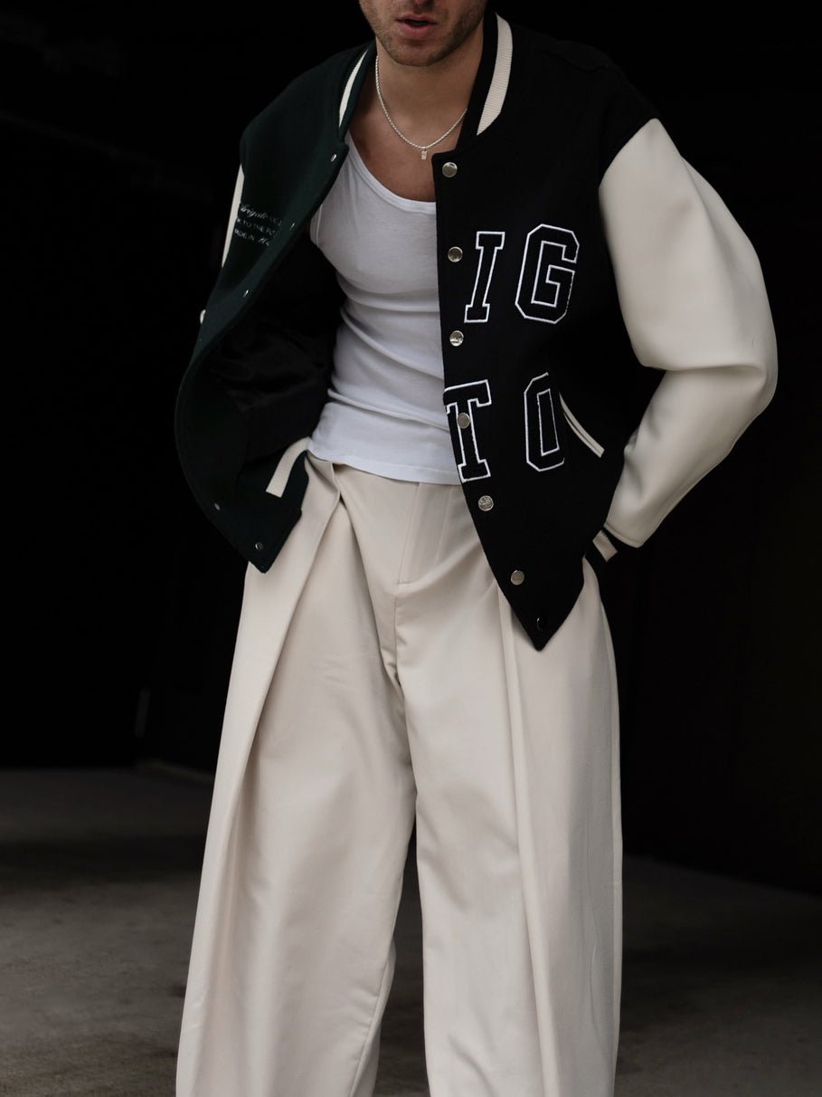 High-waisted Pleated Casual Pants - DBMP Shop