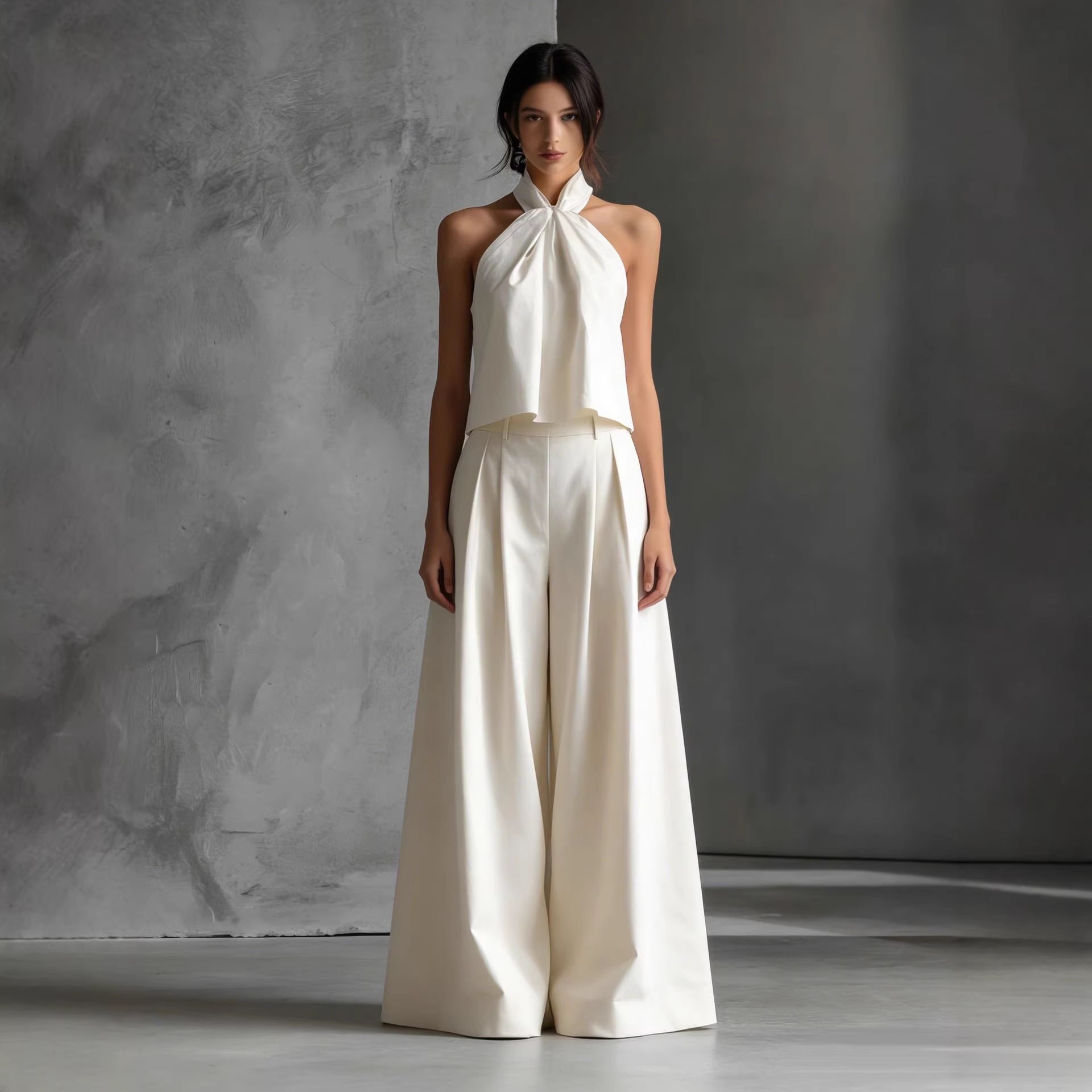 Loose - fitting Sleeveless Top And Wide - leg Pants Two - piece Set - DBMP Shop