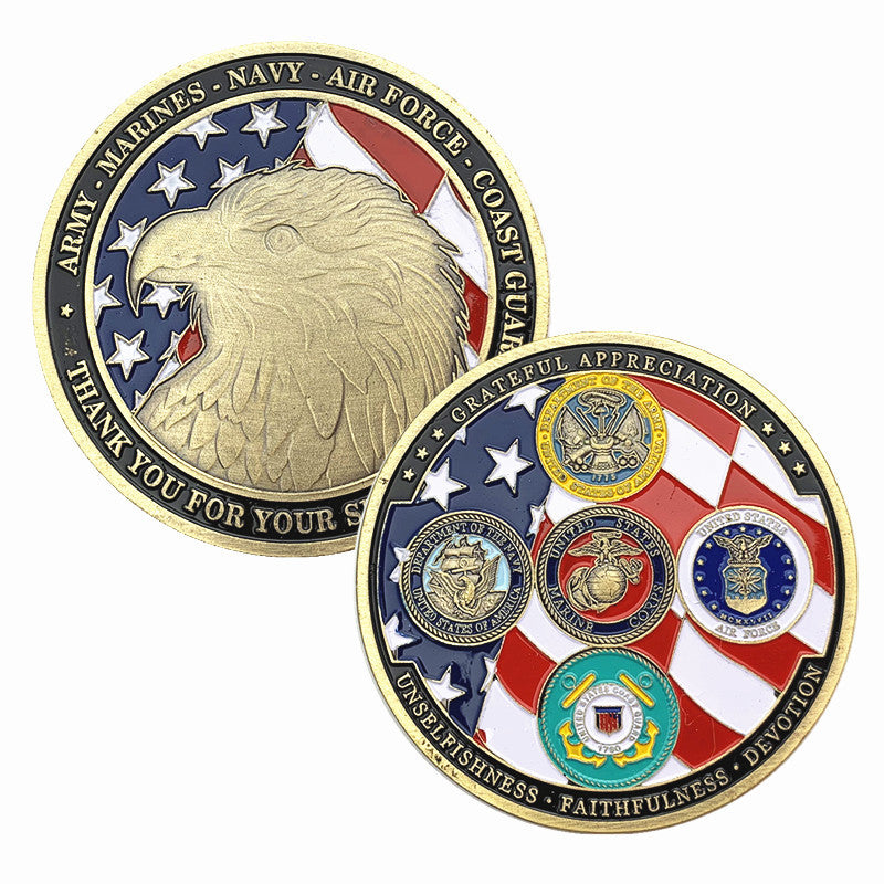 Ancient Bronze Commemorative Coins Of Flying Eagle