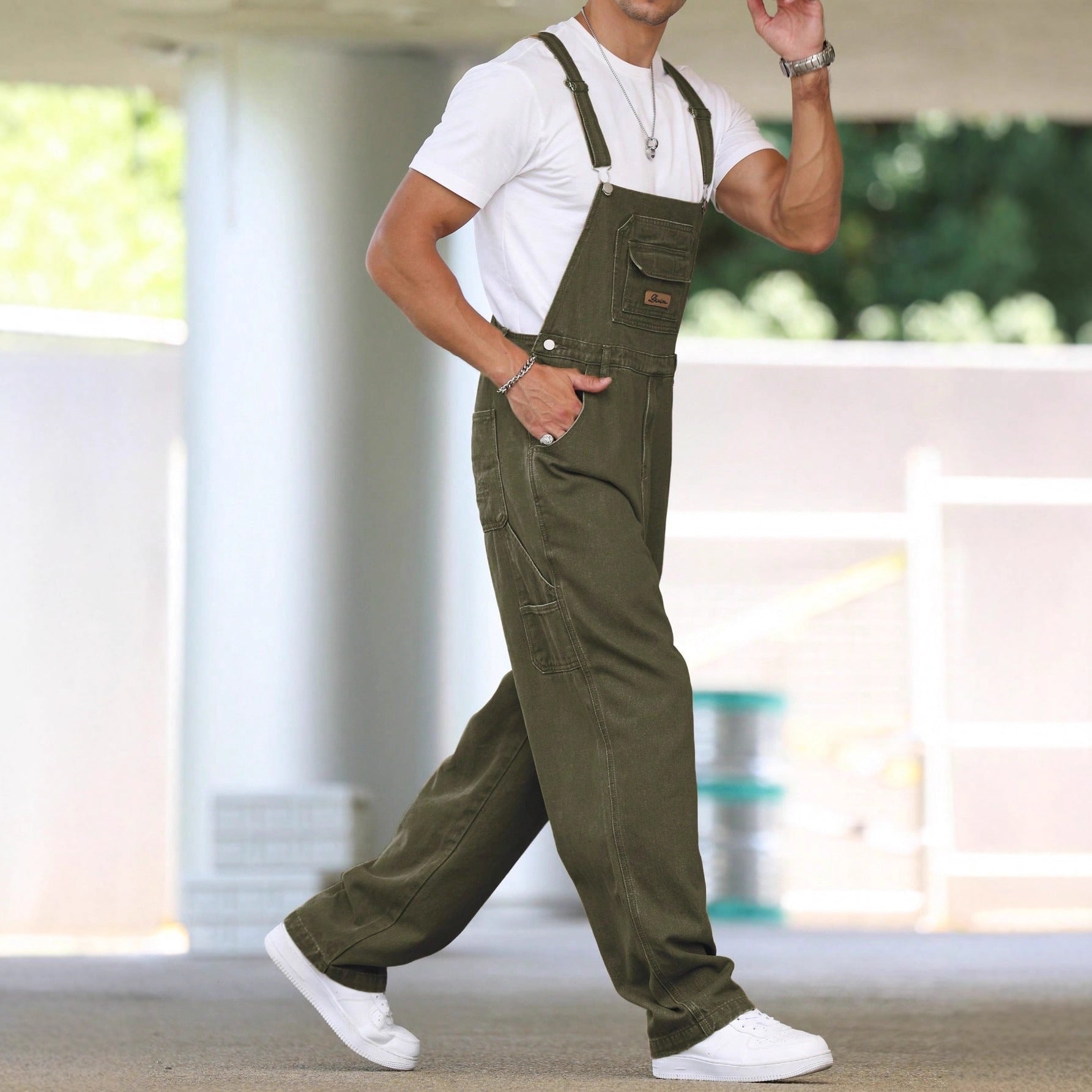Fashionable Casual Street - style Suspender Jeans Workwear Pants - DBMP Shop