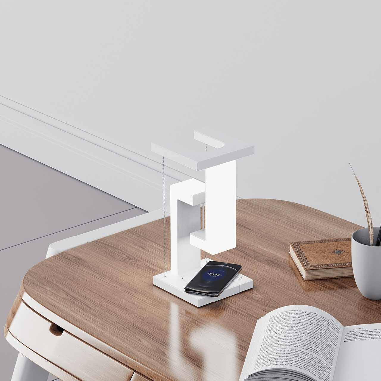 Creative Smartphone Wireless Charging Suspension Table Lamp Balance Lamp Floating For Home Bedroom - DBMP Shop