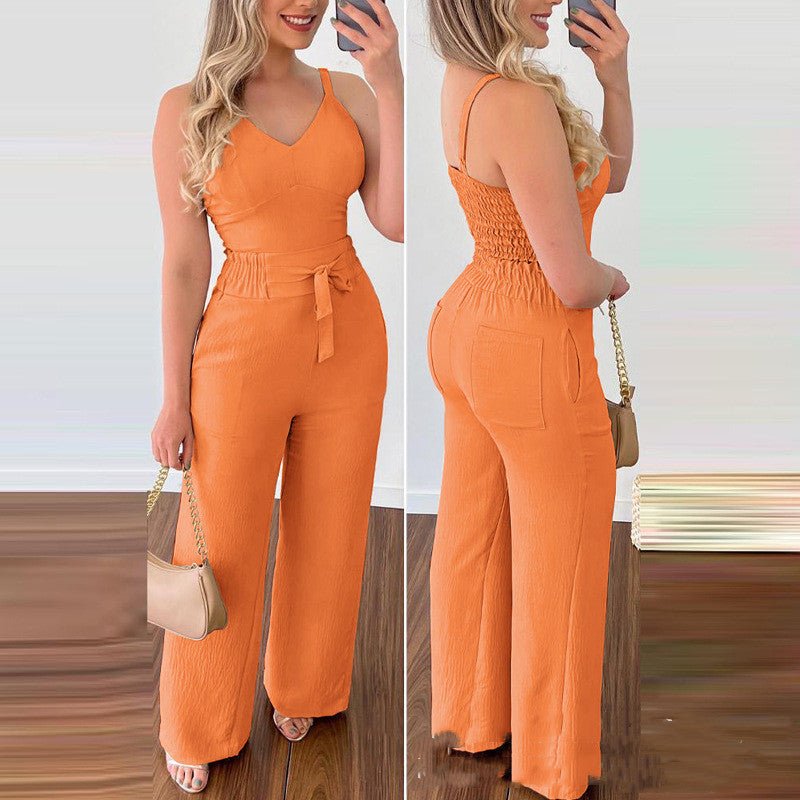 Women's Camisole Straight - leg Pants Casual Suit - DBMP Shop
