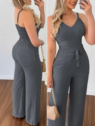 Women's Camisole Straight - leg Pants Casual Suit - DBMP Shop