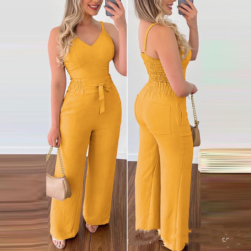 Women's Camisole Straight - leg Pants Casual Suit - DBMP Shop