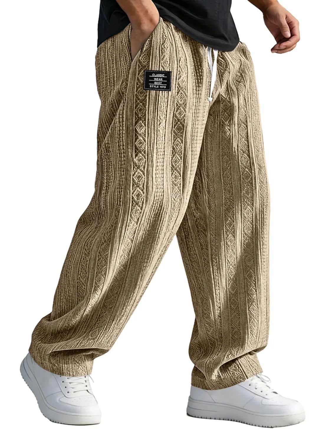 European And American Style Pocketed Straight - Leg Loose Lace - Up Sporty Casual Pants For SpringSummer - DBMP Shop