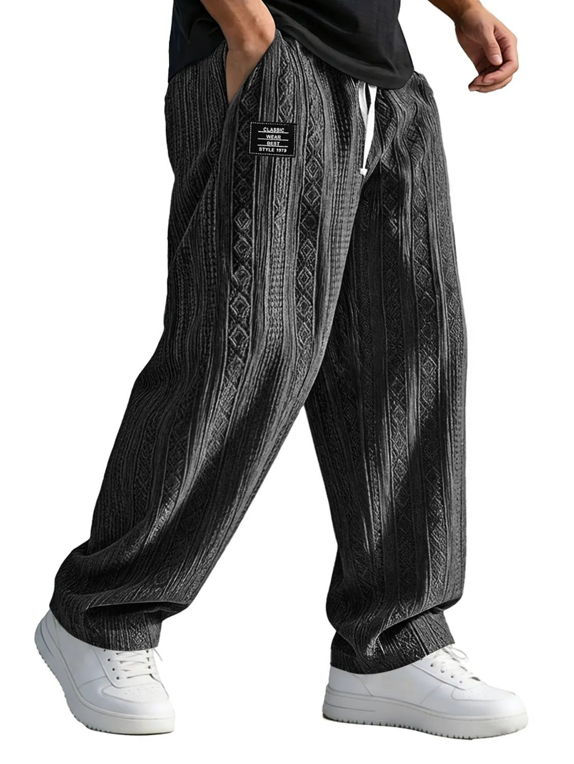 European And American Style Pocketed Straight - Leg Loose Lace - Up Sporty Casual Pants For SpringSummer - DBMP Shop