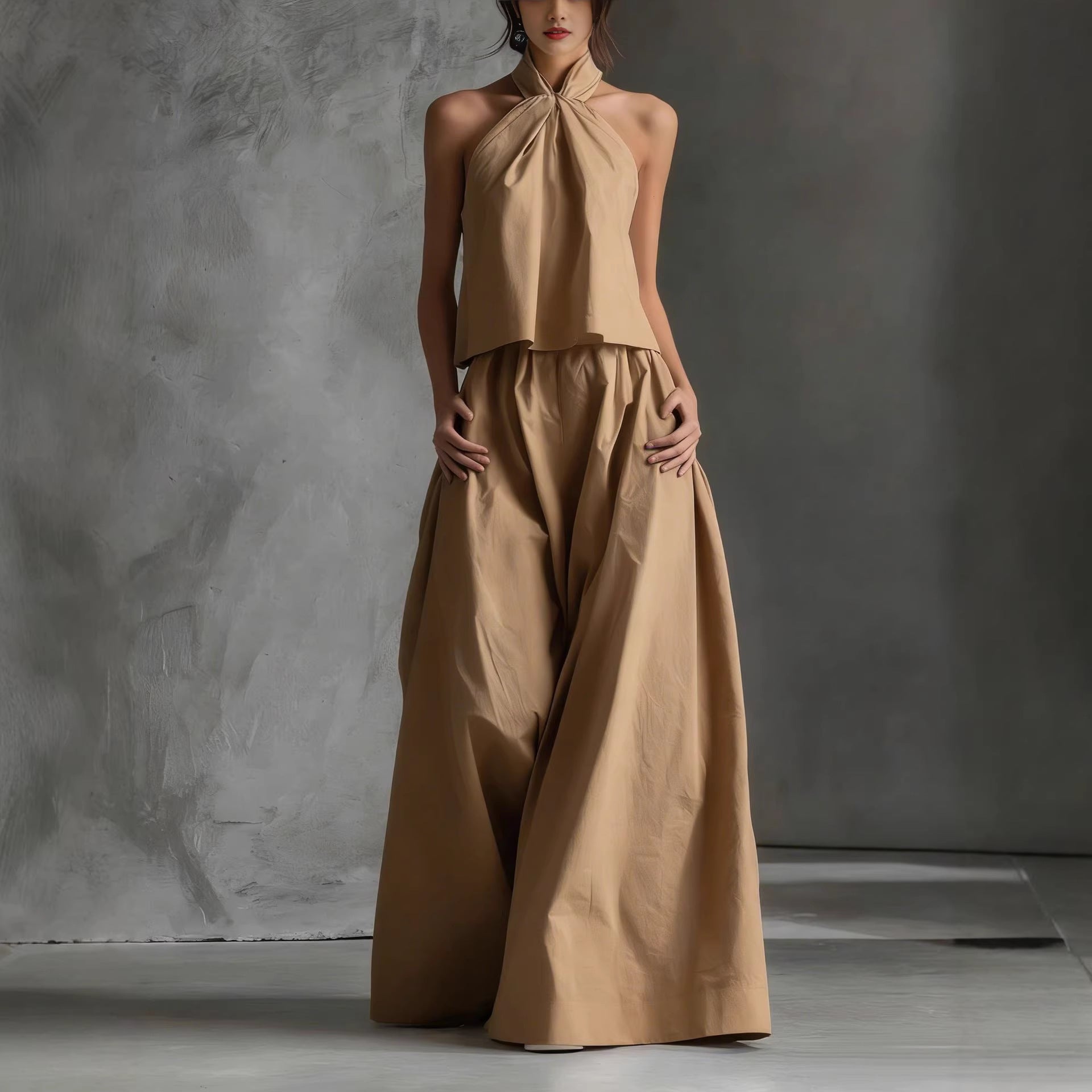 Loose - fitting Sleeveless Top And Wide - leg Pants Two - piece Set - DBMP Shop