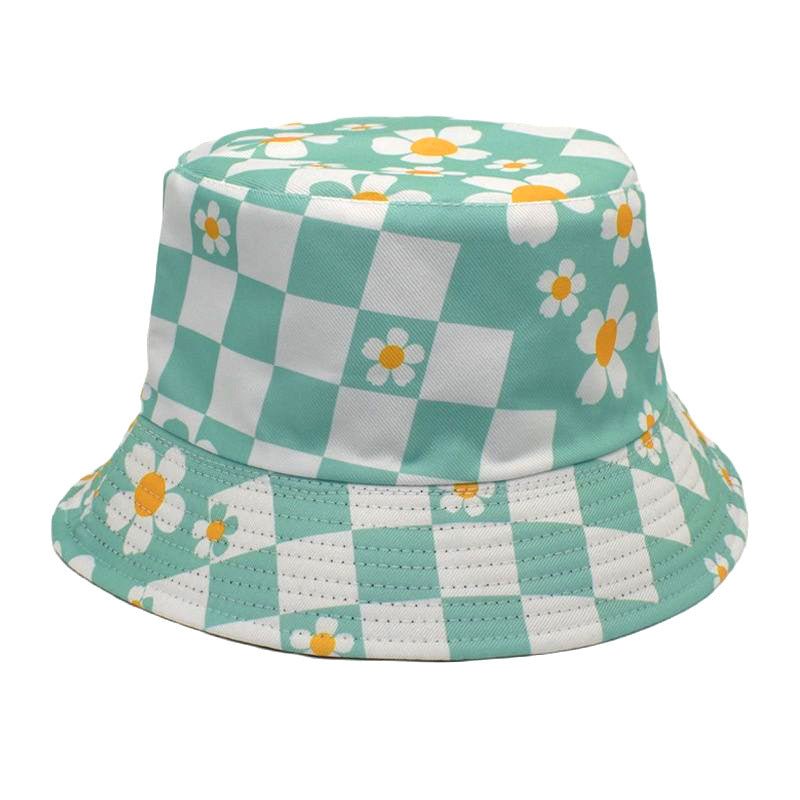Korean Style Chessboard Plaid Spring And Summer New Bucket Hat Sun-proof - DBMP Shop