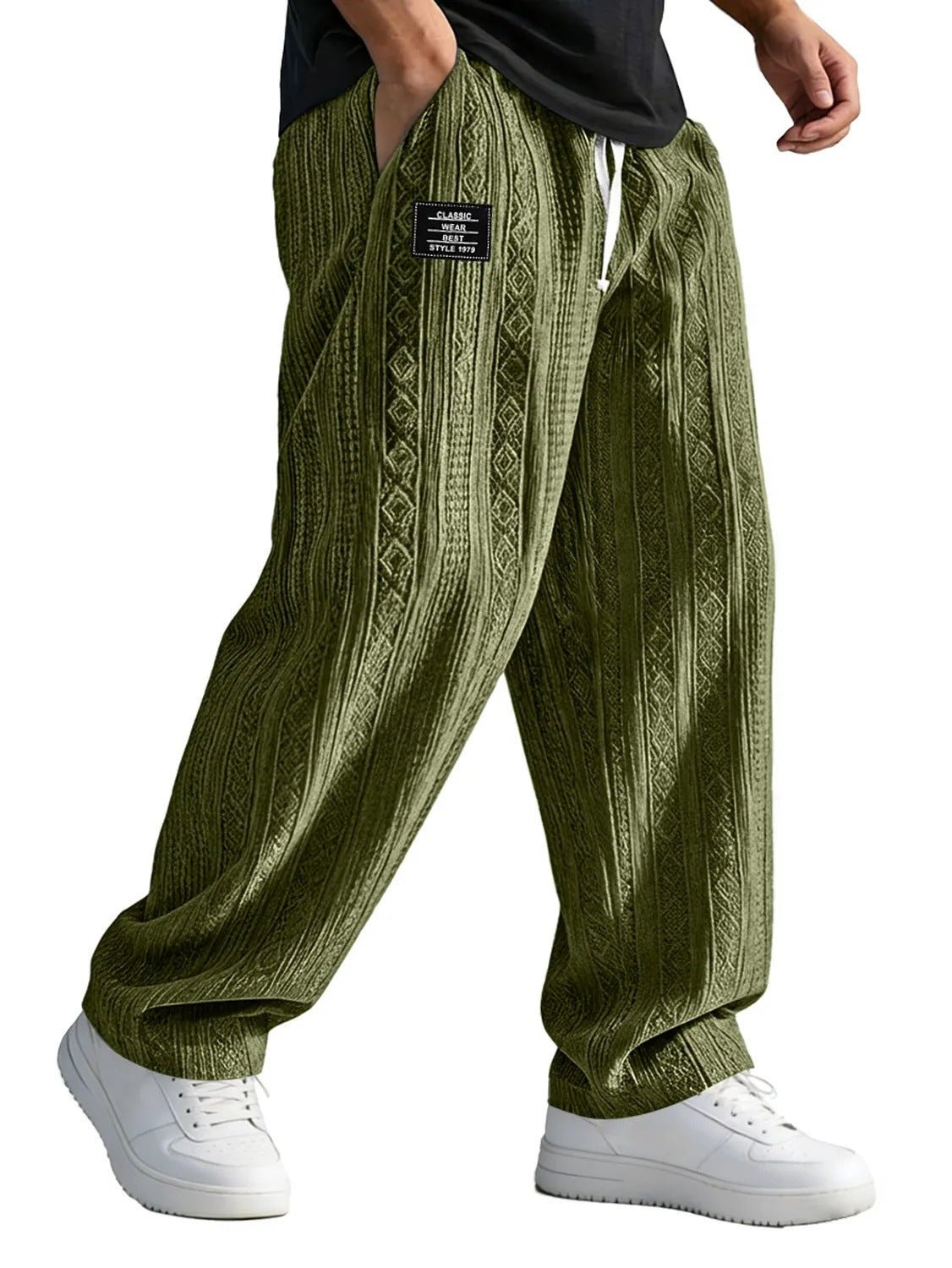 European And American Style Pocketed Straight - Leg Loose Lace - Up Sporty Casual Pants For SpringSummer - DBMP Shop