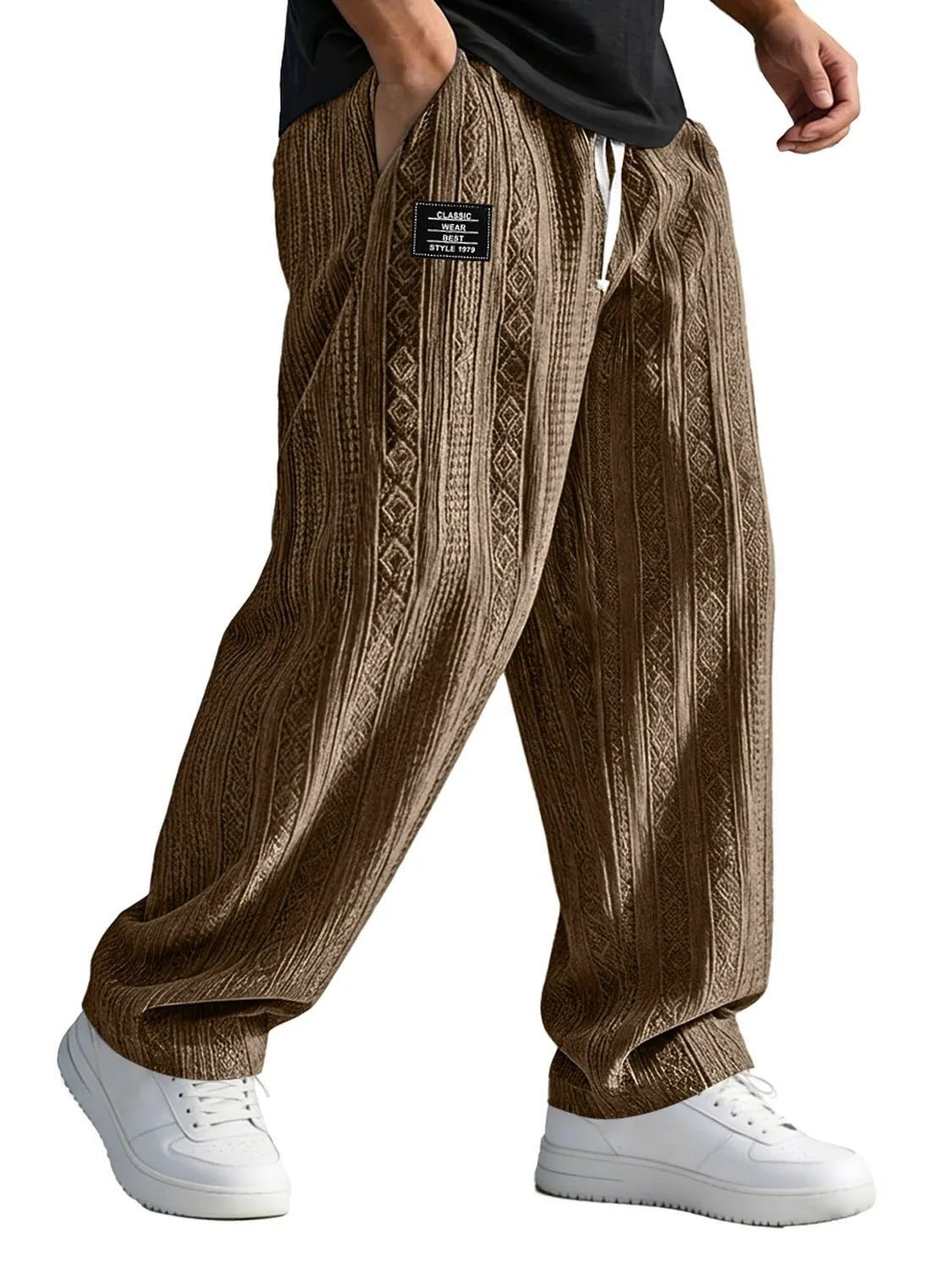 European And American Style Pocketed Straight - Leg Loose Lace - Up Sporty Casual Pants For SpringSummer - DBMP Shop