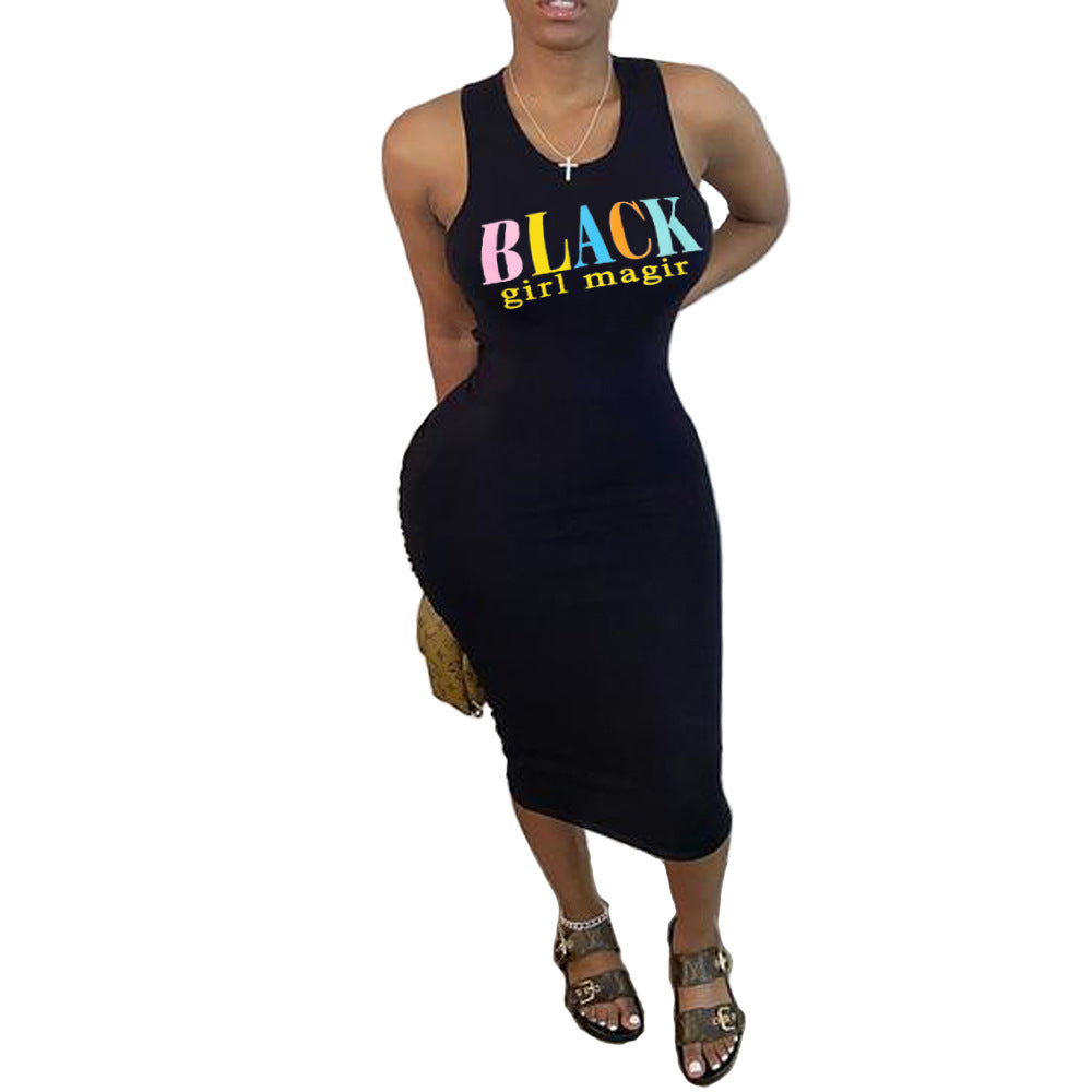 Women's Fashion Sling Sleeveless Pleated Dress