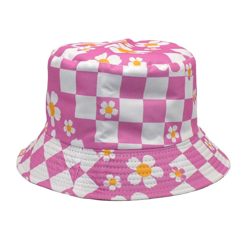 Korean Style Chessboard Plaid Spring And Summer New Bucket Hat Sun-proof - DBMP Shop