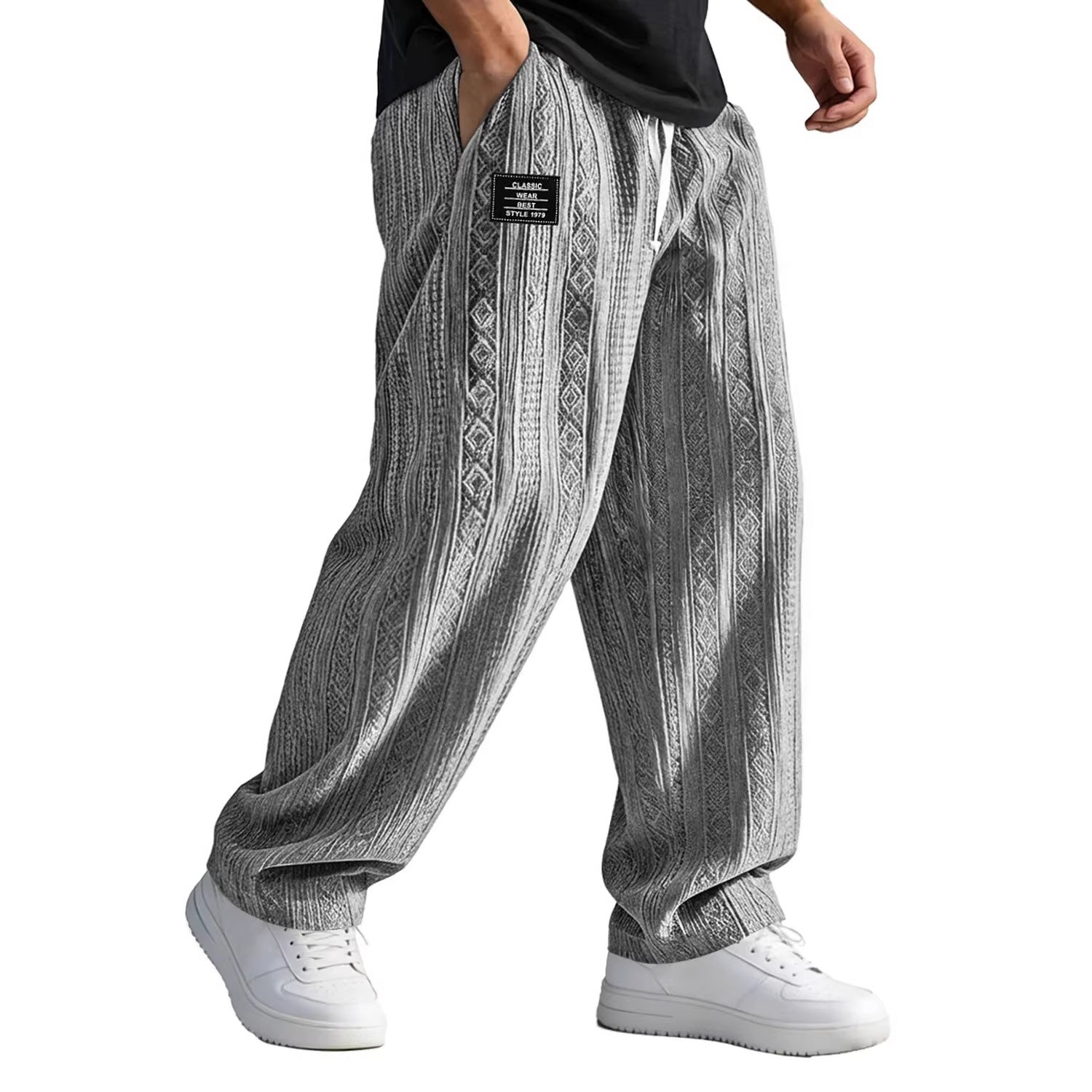 European And American Style Pocketed Straight - Leg Loose Lace - Up Sporty Casual Pants For SpringSummer - DBMP Shop