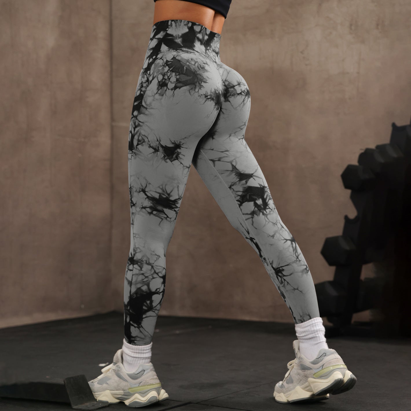 High Waist Tight Yoga Pants Tie - dye Breathable Workout Pants - DBMP (Electronics And More Store)