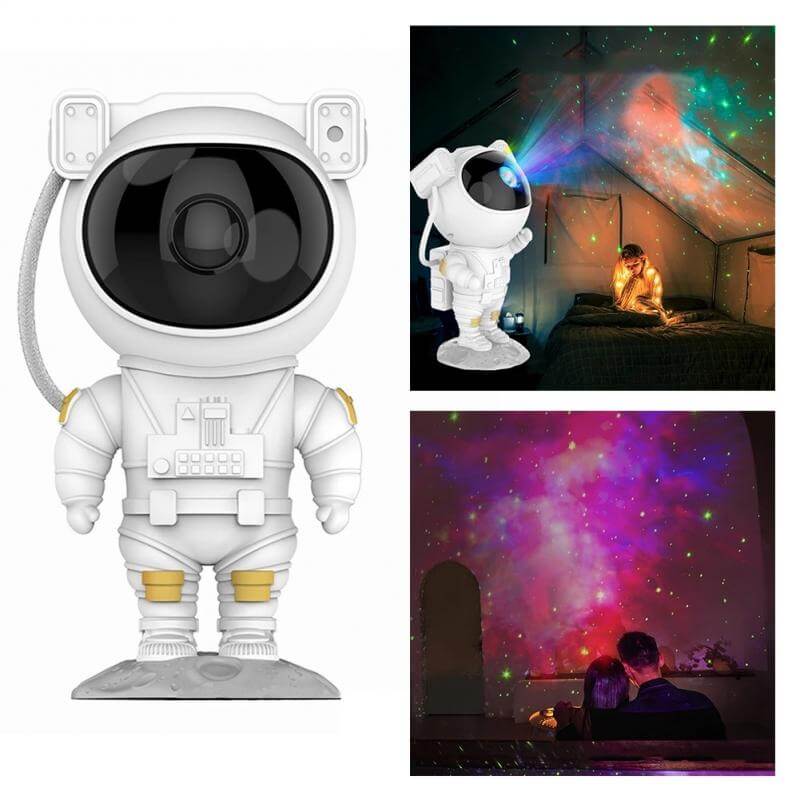 Creative Astronaut Galaxy Starry Sky Projector Nightlight USB Atmospher Bedroom Table Lamp - DBMP (Electronics And More Store)