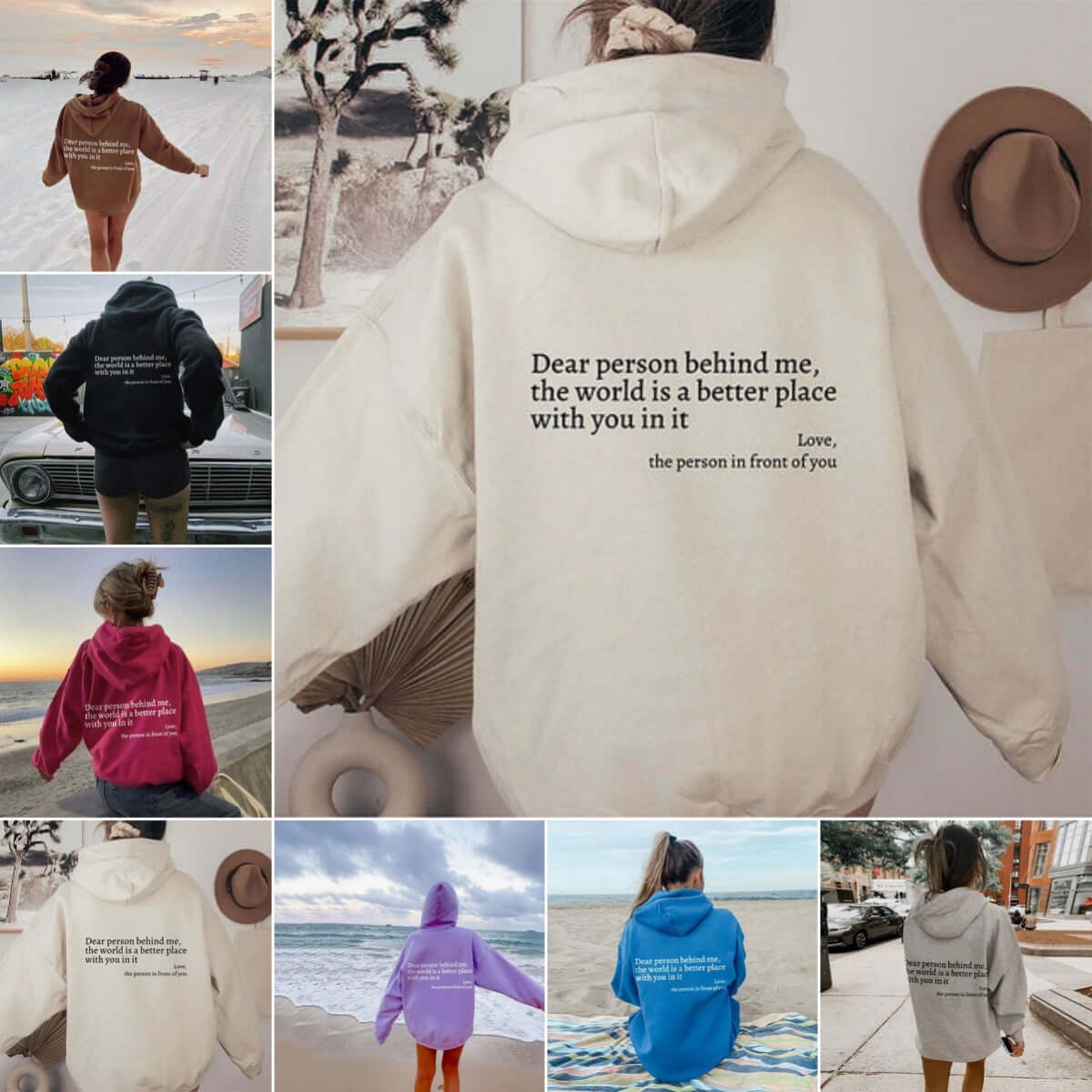 Unisex pullover hoodie featuring motivational quote, available in multiple colors and stylish for casual wear.