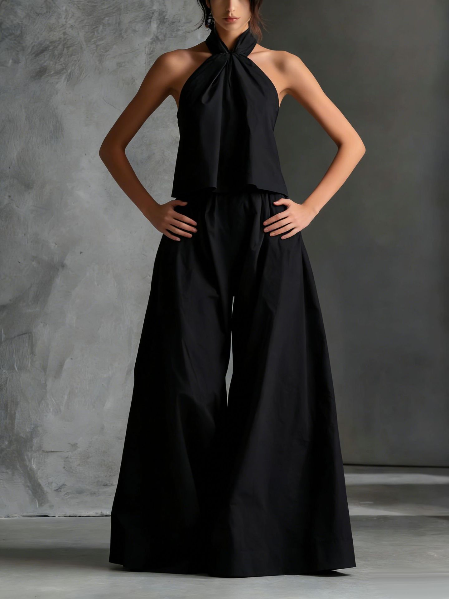 Loose - fitting Sleeveless Top And Wide - leg Pants Two - piece Set - DBMP Shop