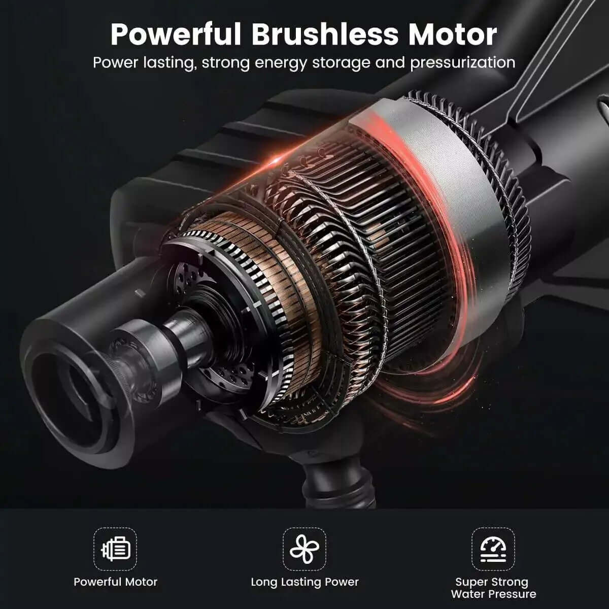 Portable Cordless Car Pressure Washer Water High Jet Wash Cleaner Gun And 2 Battery