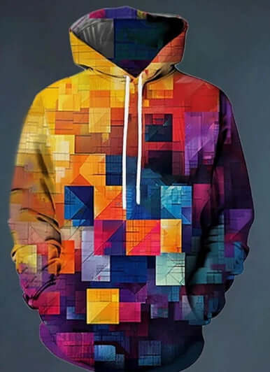Simulated Street - style Digital - print Hooded Sweatshirt - DBMP (Electronics And More Store)
