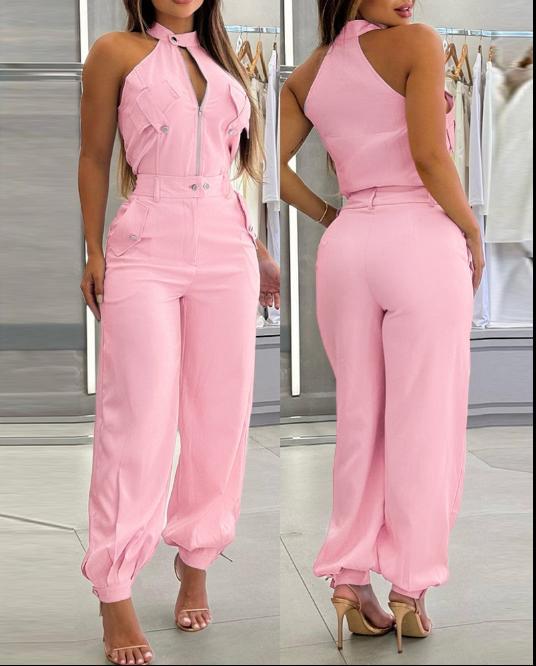 Halter Top Casual Working Pants Two - piece Suit - DBMP (Electronics And More Store)