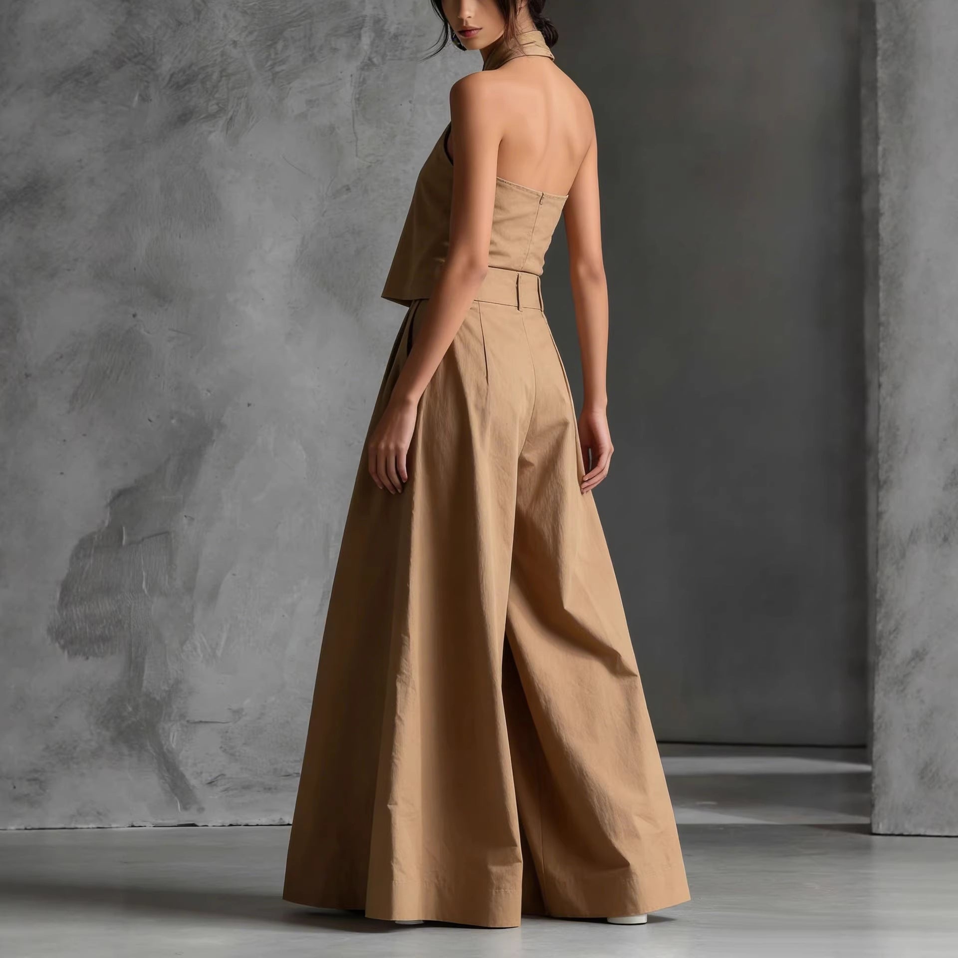 Loose - fitting Sleeveless Top And Wide - leg Pants Two - piece Set - DBMP Shop