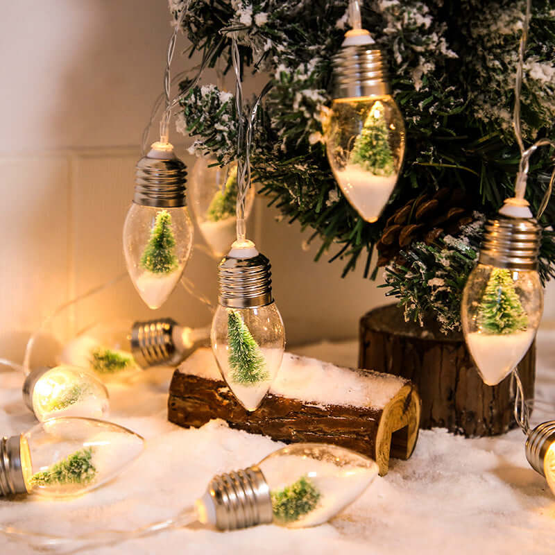 Nouvelle LED guirlande lumineuse avec ampoules en forme de sapin pour décoration de Noël.